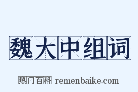 魏大中组词是什么意思的图片